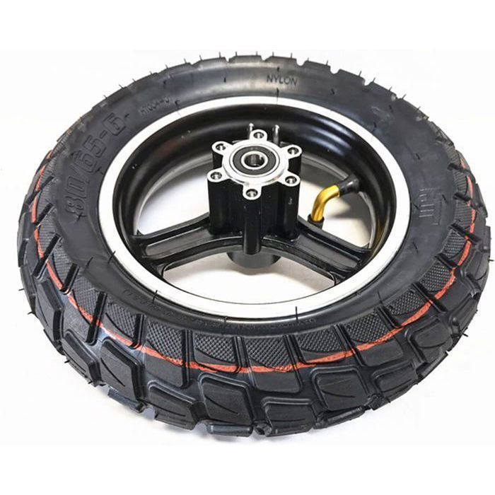 FUIENKO - Pneu pour trottinette électrique - Pneu tout-terrain - 80/65-6 - Caoutchouc - Antidérapant - 10 pouces