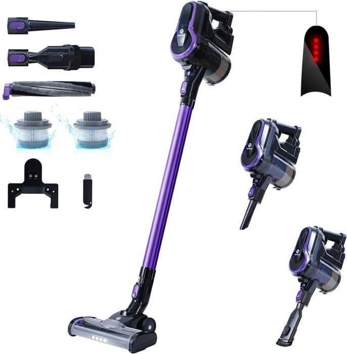 Aspirateur à Main Sans Fil 25000Pa Ultra Puissant – 120W, Moteur Sans Balais 210000 Tr/min, 3 Vitesses, Idéal Voiture, Maison, Bureau, Poils D'Animaux