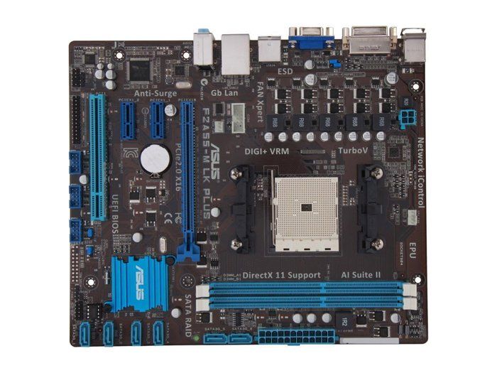 Carte mère ASUS F2A55-M LK PLUS AMD A55 Socket FM2 2xDDR3 32GB Micro ATX - Asus