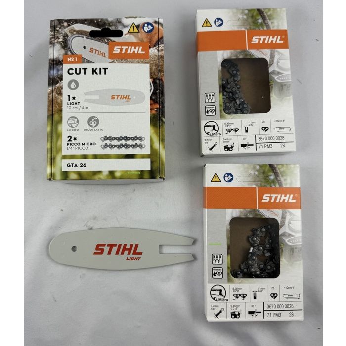 STIHL CUT KIT 1 GTA26 30070009900 guide chaîne 30070030101 + 36700000028