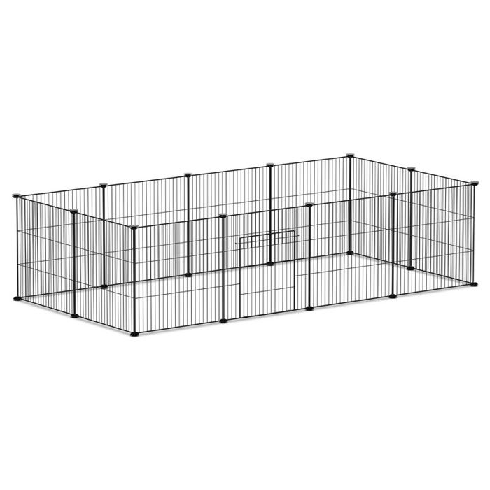 Comparer les prix de Eulenke Enclos extérieur Parc noir Enclos extérieur DIY Parc pour chiots 12pcs 35x35cm ENCLOS