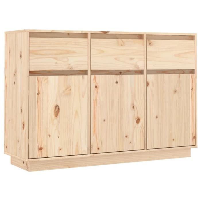 Buffet bas armoire commode Buffet 110x34x75cm Bois massif de pin 2126059 FrenchDays