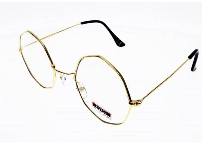 Lunettes de style AD SOL LS 6832 Octogonale Doré style John Lennon