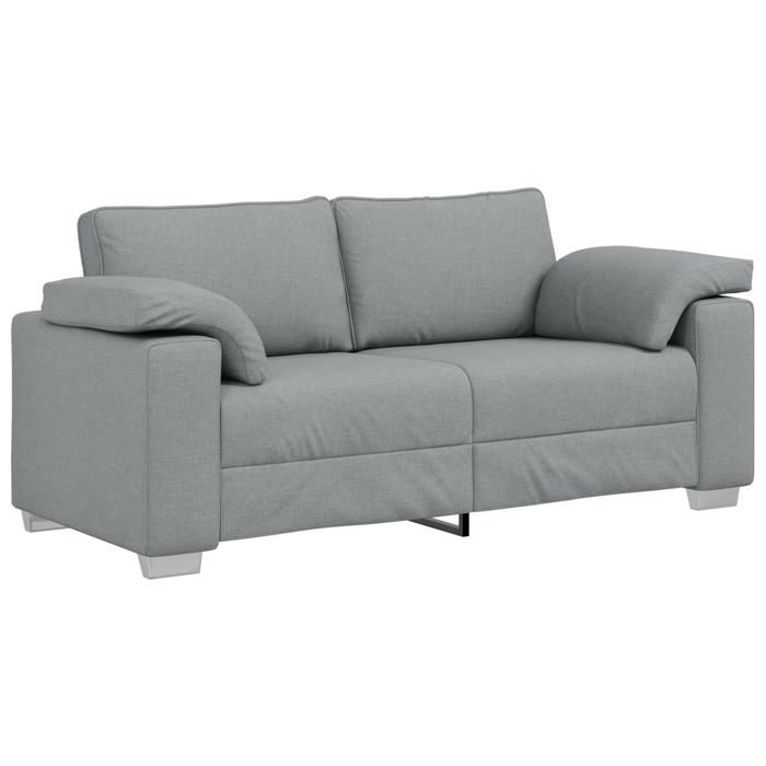 PROMOTION Canapé Loveseat CLIC-CLAC - Gris clair 140 cm - Tissu 43891 - BestMeuble