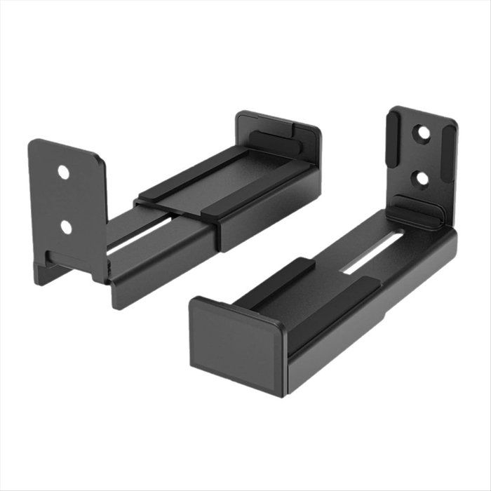 Lot de 2 Supports Muraux Universels pour Barre de Son Profondeur Réglable Support Mural pour Haut-Parleur Sous TV pour Barres de