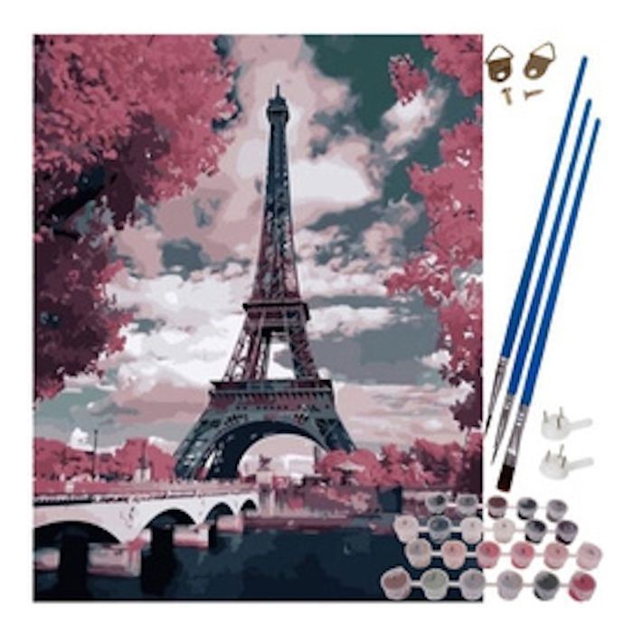 Brushme – Peinture Par Numéros 40x50 Cm – Baie Pittoresque – Avec Cadre – Kits DIY Pour Adultes – Toile En Coton