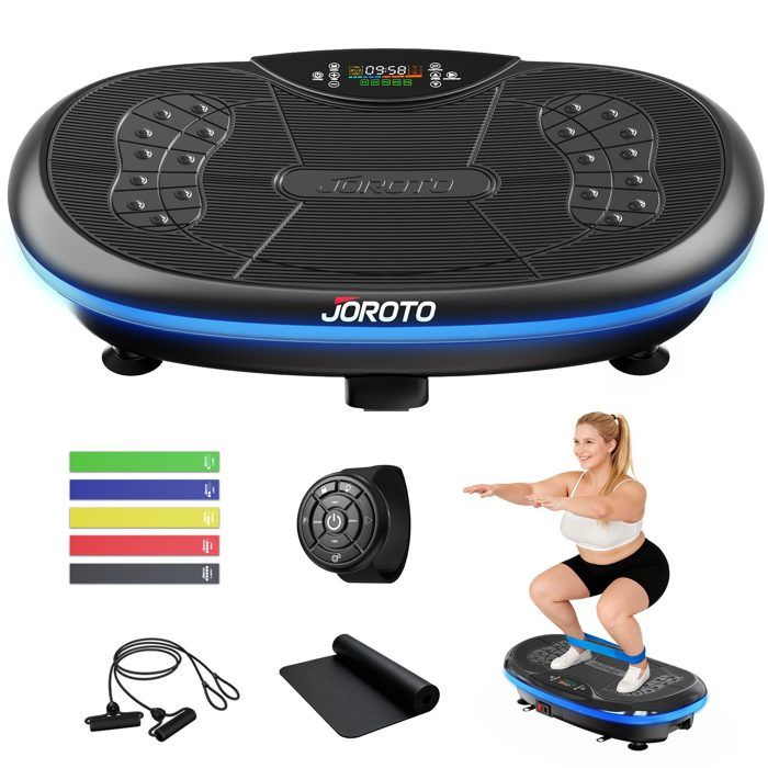 Plateforme vibrante - JOROTO - JV80 - 3 moteurs (440W) - 10 modes / 120 vitesses - Écran LED tactile & télécommande