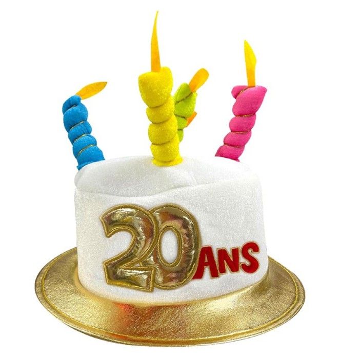 CHAPEAU ANNIVERSAIRE 20 ANS Multicolore