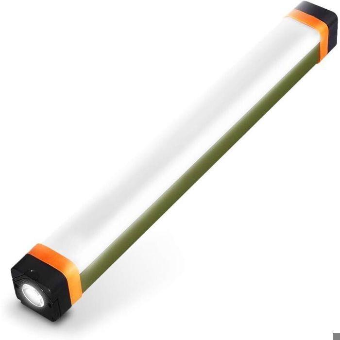 Barre lumineuse magnétique pour tente lampe magnétique rechargeable 4 modes 400 lumens lampe de camping rechargeable par USB