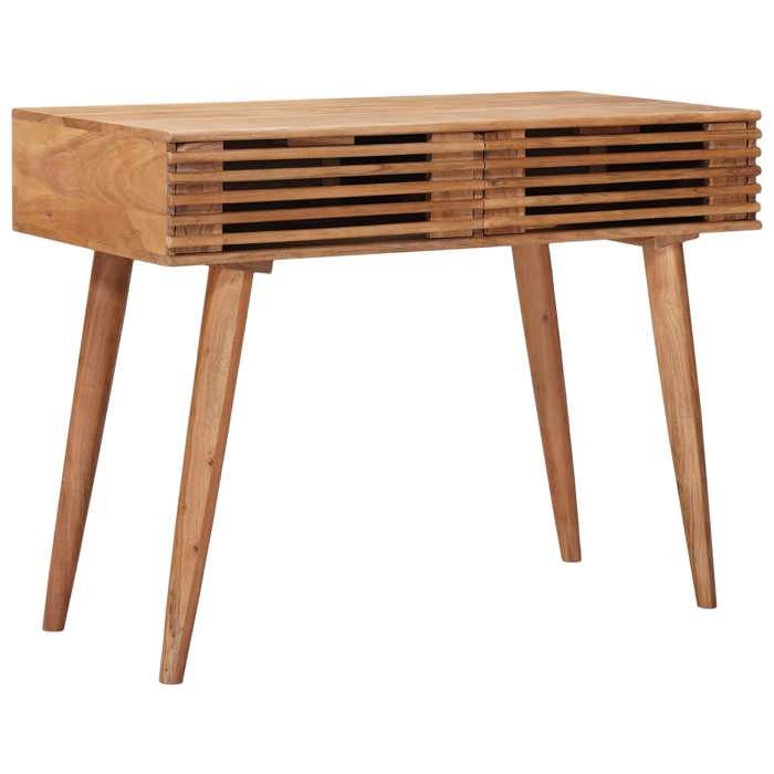 vidaXL Bureau Fait Main Marron Teck Bois dAcacia Massif 42020066