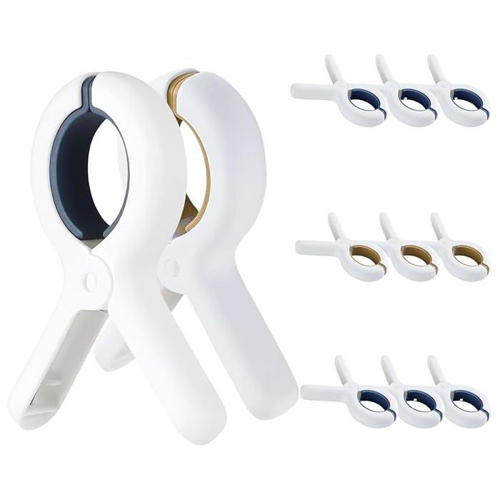 Pinces Serviette Plage Lot de 9 Grandes Pinces à Linge Anti Vent Clips Plastique Couette Drap Bain Été Plage