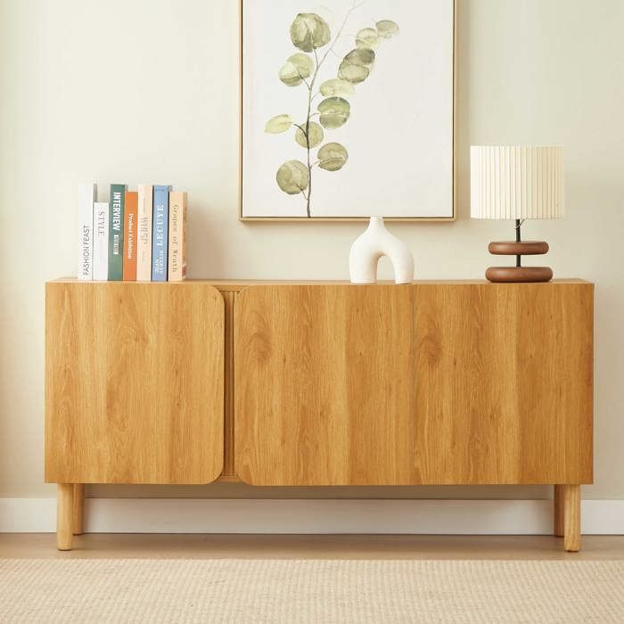 Buffet BRAGA effet chêne 3 portes 150cm Buffet BRAGA effet chêne 3 portes 150cm