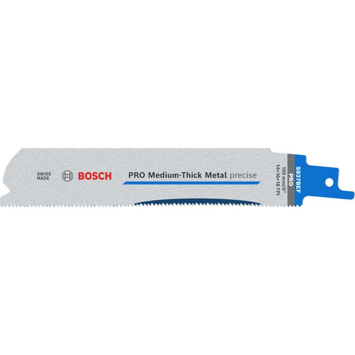 Jeu de 5 lames de scie sabre PRO Medium Thick Metal precise S937BEF 150 mm BOSCH 2608658991 - vue 2