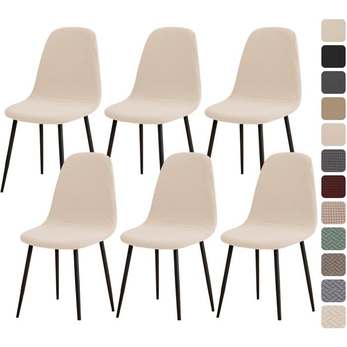 Housse de Chaise Scandinave Extensible Universel Imperméable Amovible Lavables Housses de Chaise de Salle à Manger