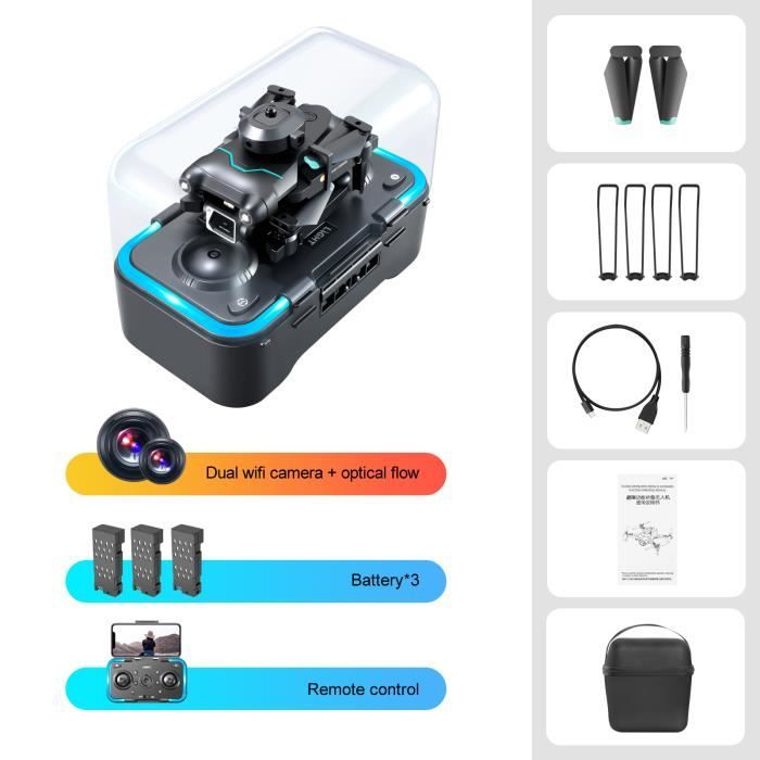 Couleur 4K double caméra 3B S96 Mini Drone 4K HD Professionnel ...
