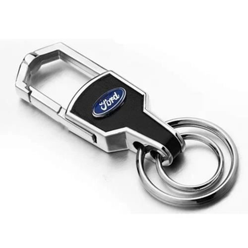 Métal et cuir porte clés de remplacement pour Ford