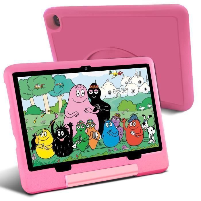 Tablette Enfants 10 Pouces, 12Go RAM + 128Go ROM, Tablette tactile HD+ 1280 * 800 IPS Screen, Contrôle Parental,Google Playstore