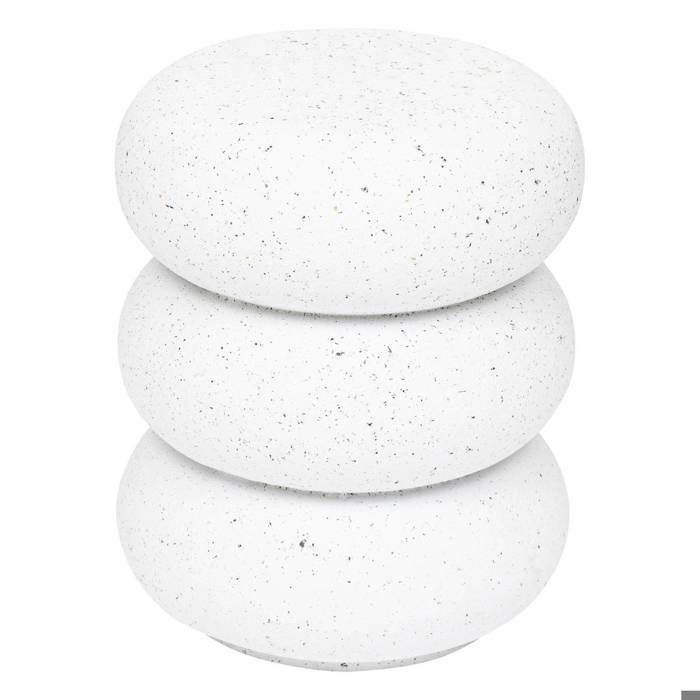Table dappoint Stoneto blanc 43x35x35cm - Atmosphera Créateur dintérieur