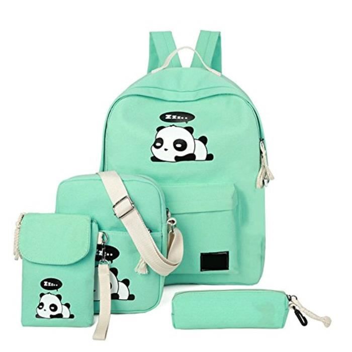 Coffret Multi Jeux LSIQJ 4pcs Cute Panda Sac dos l ger cole