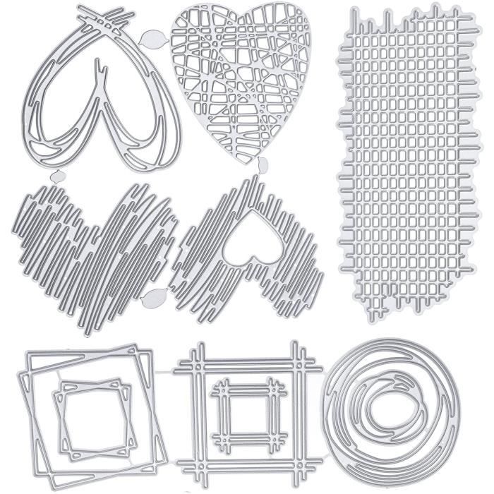 4 pièces gabarit de poinçonnage kit ensemble géométrique matrice découpe cadr 4 pièces gabarit de poinçonnage kit ensemble géométrique matrice découpe cadr