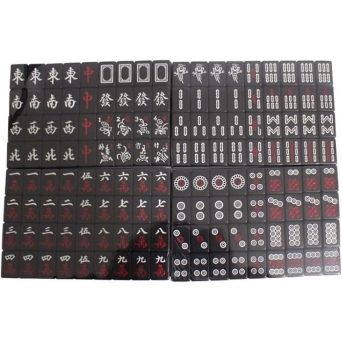 Mini Jeu De Mahjong De Voyage, Mini Jeu De Société Traditionnel Chinois Avec Grand Sac De