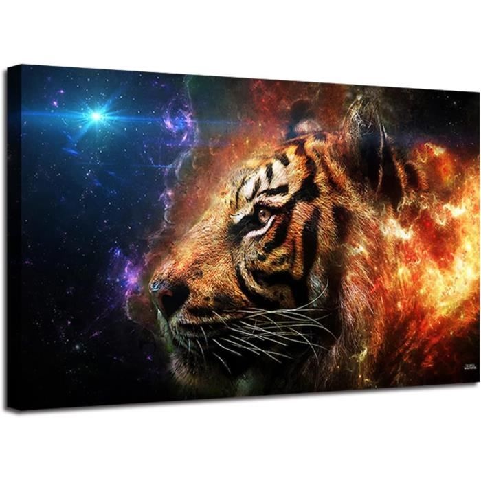 Poster Métallique Affiche,Tigre,Peinture Art Décoratif Vintage 20x30cm[2882] - Maison