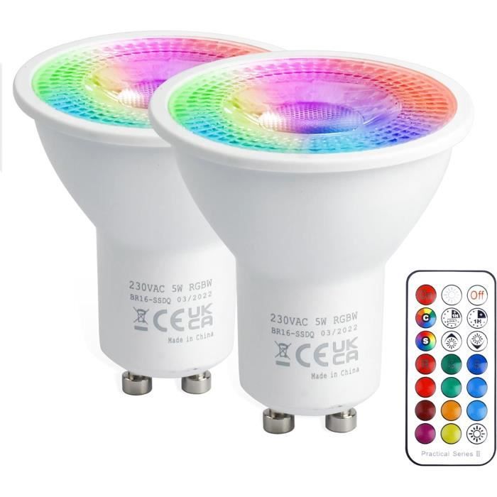 Ampoule à changement de couleur RGB ampoules à LED télécommande de