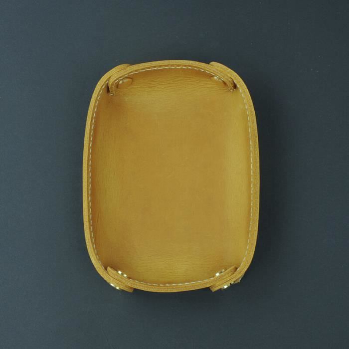 Vide poches en cuir bordeaux - accessoire de bureau made in France Vide poches en cuir bordeaux - accessoire de bureau made in France