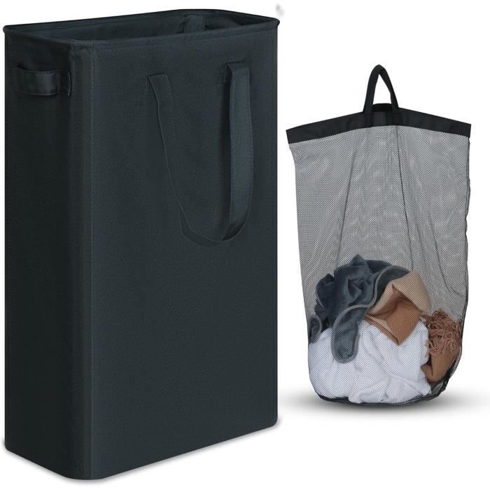 Lifewit Panier à Linge Fin De 65 L Avec Couvercle, Panier à