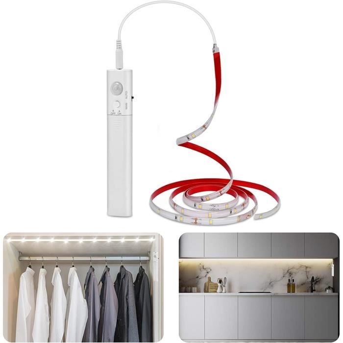 Reoshine Lampes LED à Détecteur Mouvement - 2 Pack Éclairage Sous Armoire Rechargeable