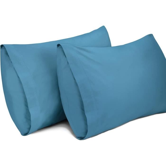 Nesture - Lot De 2 Taies D'oreiller 40x70 Cm En Microfibre - Vert Sauge - Douces Et Infroissables - Avec Fermeture éclair