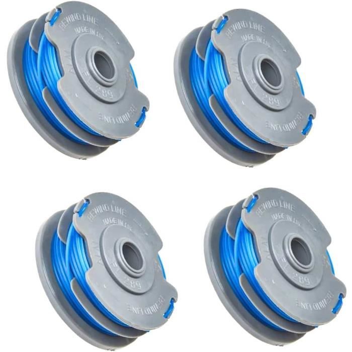 Bobines De Fil Nylon Pour Débroussailleuse Flymo FLY021 - Lot De 4, Diamètre 1,5 Mm, Longueur 11 M - Double Alimentation Automatique - 6