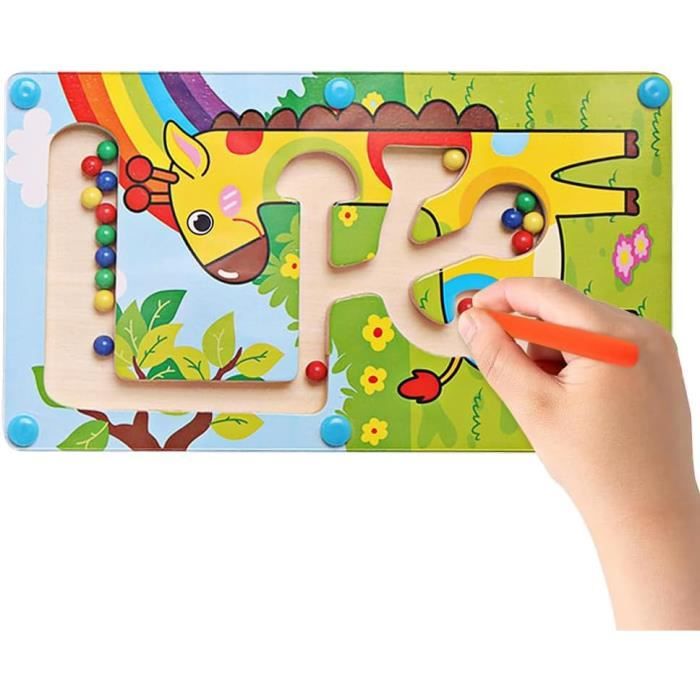 Puzzle Magnétique pour Enfants - Dinosaure A - Jouet Montessori Éducatif - 3 Niveaux de