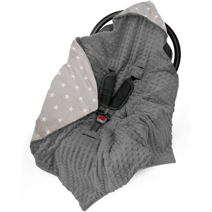 Couverture Enveloppante Bebe Nid D Ange Siege Auto Couverture Poussette Hiver Couverture Siege Auto Bebe En Minky Gris Avec Des Et Cdiscount Puericulture Eveil Bebe