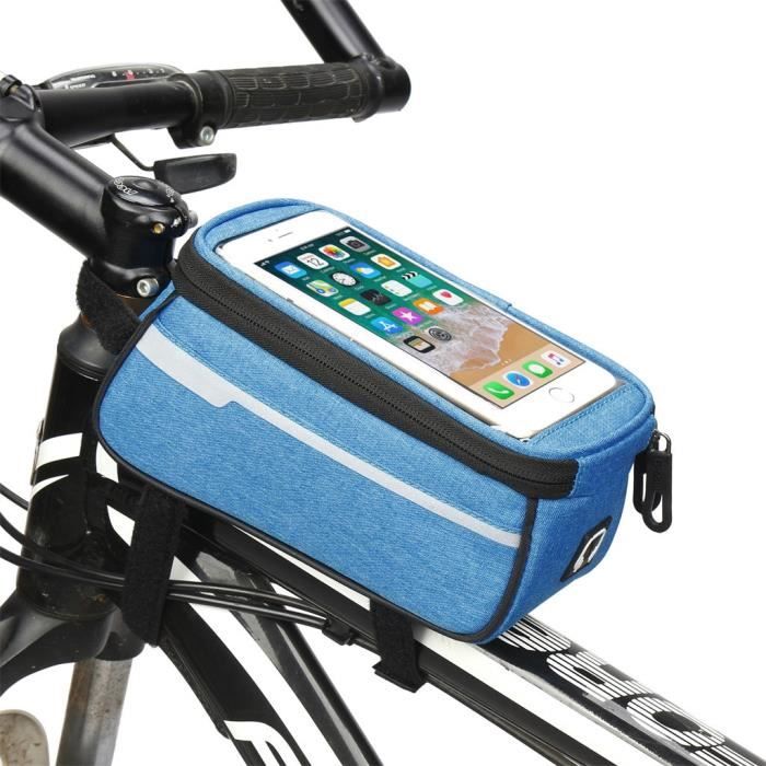 Velo Sac De Tube De Sacoche De Cadre Avant De Bicyclette De Velo Pour Des Accessoires De Telephone Portable Zbb90918002bu Kit Prix Pas Cher Cdiscount