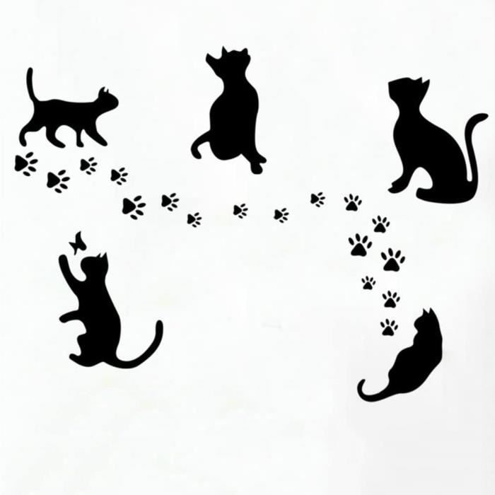 Sticker mural chats noirs – Vraiment-chat