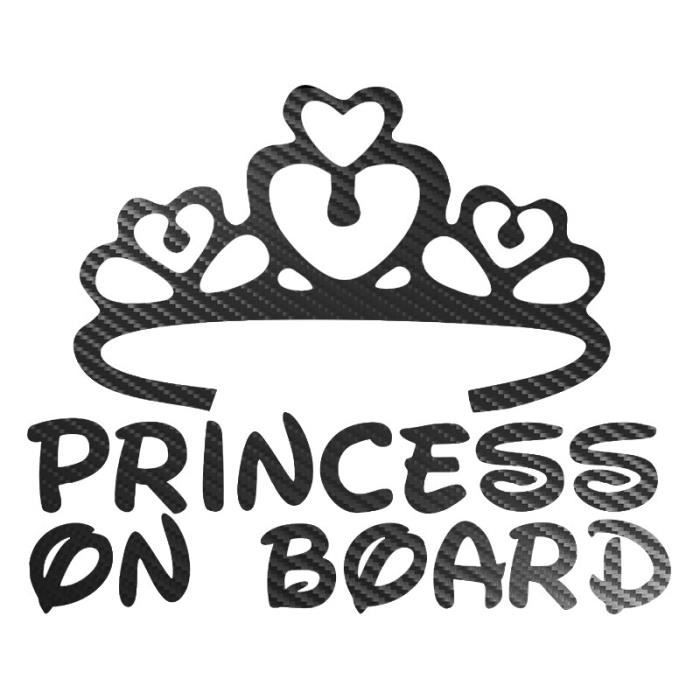 Couronne Princesse Lili on Board Personnalisé pour bébé/enfant fille voiture Panneau 