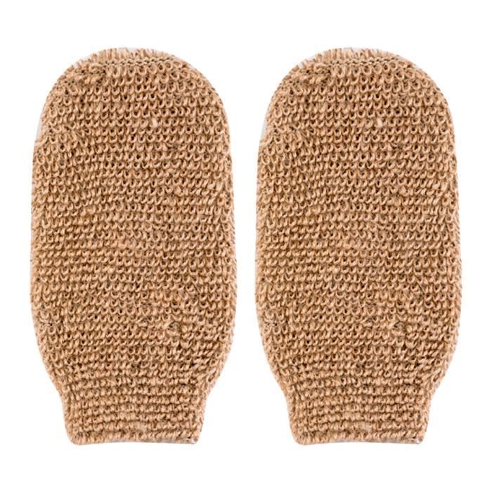 Gants De Bain - Haute Qualité - Beige - Exfoliants - Réutilisables