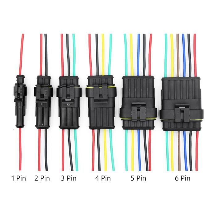 1-6pin 1 p -Faisceau de câbles AMP 1-2-3-4-5-6 broches, connecteur