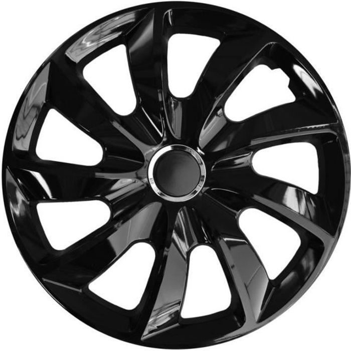 Enjoliveurs de roues STIG 14 laqué noir 4 pièces