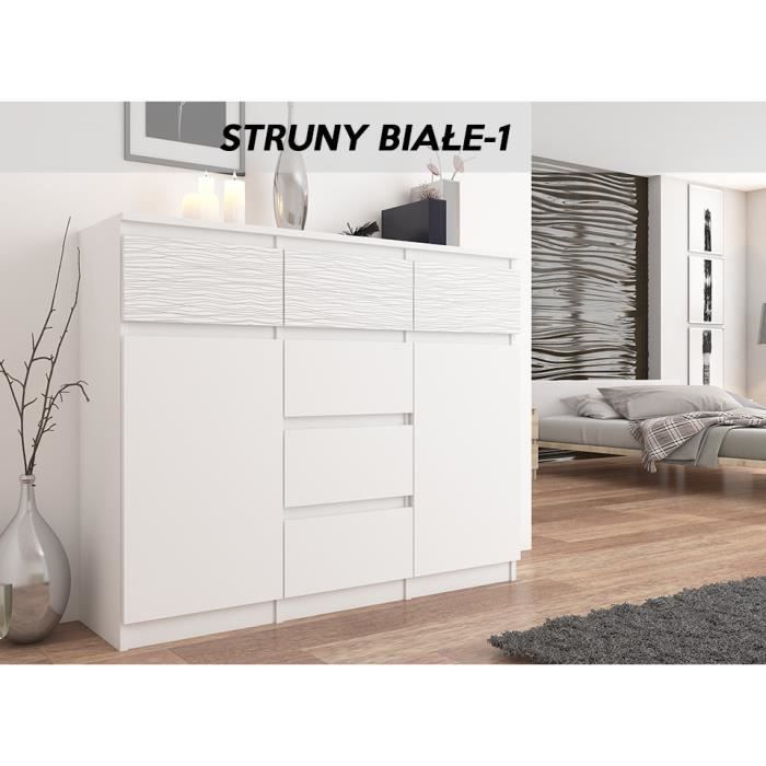 Monaco W1 Commode Contemporaine Meuble Chambre Salon 120x40x98
