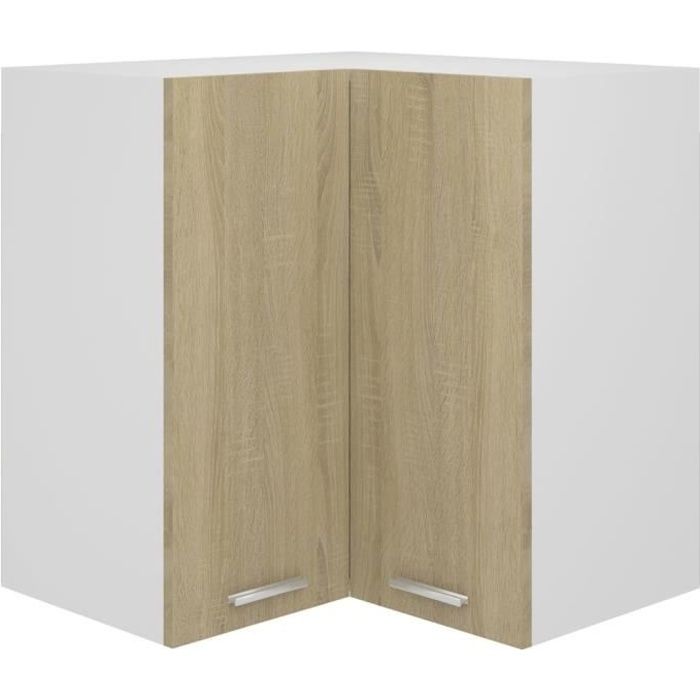 4865•SALE CHIC Armoire dangle suspendue Chêne sonoma 57x57x60 cm Aggloméré ARMOIRE BUFFET Meuble haut Meuble bas Cuisine