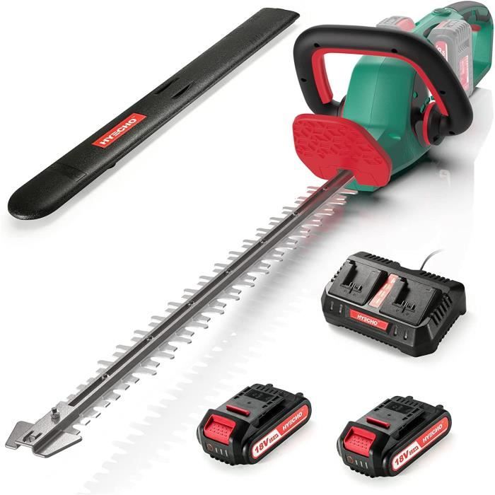 Taille-haie Sans Fil SundpeyPRO 21V - Lame 52cm, Moteur Brushless 600W, 2 Batteries 4.0Ah - Pour Haies Et Arbustes