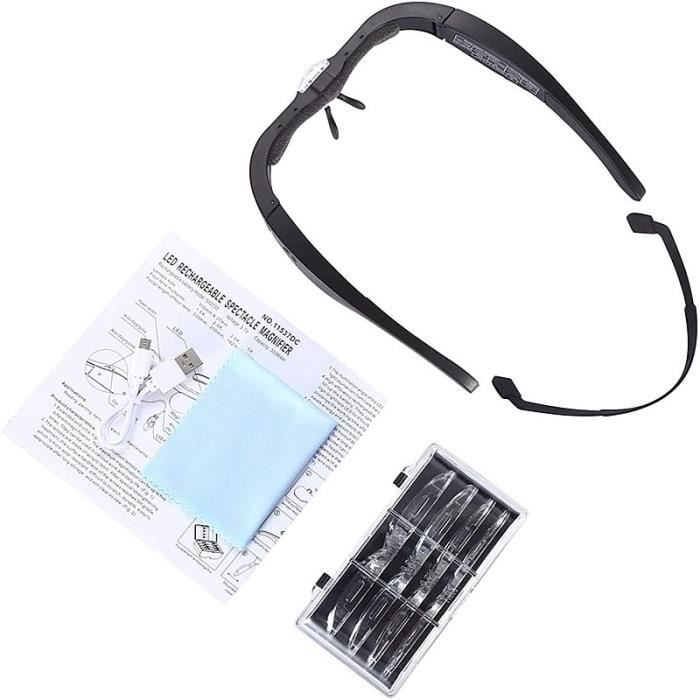 Loupe optique,Loupe de à lumière LED, tête professionnelle