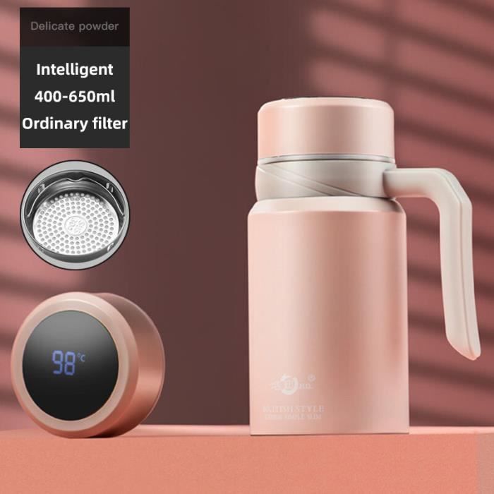 Bouteille Isotherme 1,8 L LustLocke Avec Indicateur Température LED, Infuseur Thé Intégré, 100% Étanche Antigoutte – Parfaite Pour Café, Thé, Lait & Jus