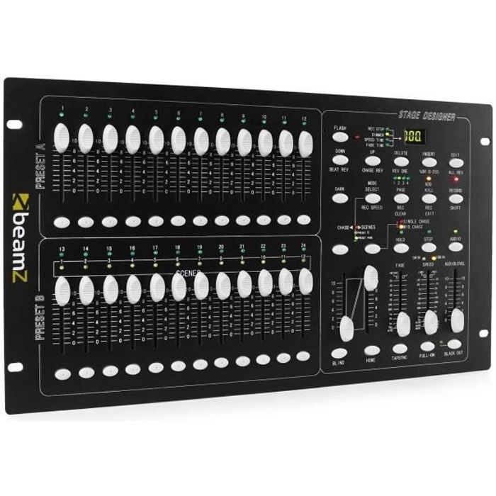 Beamz Dmx 024pro Controleur Lumiere Dmx 24 Canaux Dmx Et