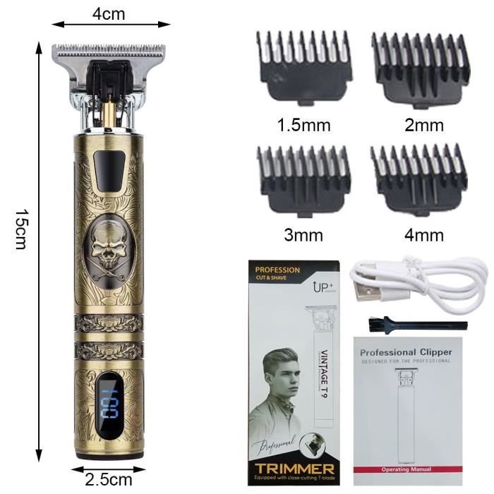 Tondeuse électrique Rechargeable USB Pour Cheveux Et Barbe - Modèle AQUAPRO - Neuf