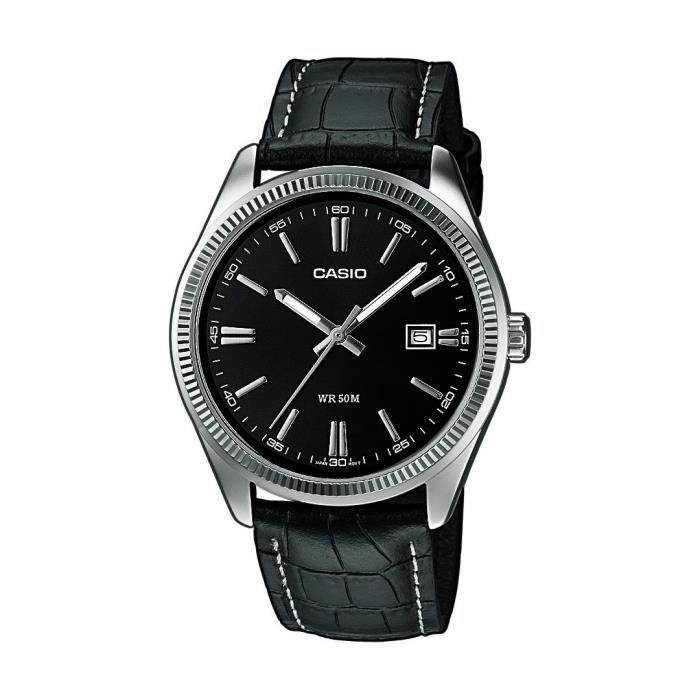 Montre - Casio - MTP-1302PL-1AVEF - Boîtier Laiton 38.5mm - Étanchéité 5ATM - Métal Argenté