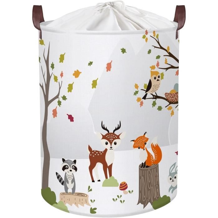 Panier à Linge Pliable Enfant – Grand Panier à Jouets Rond En Toile Oxford, 2 Tailles, Idéal Chambre Bébé, Dortoir Ou Salle De Jeux