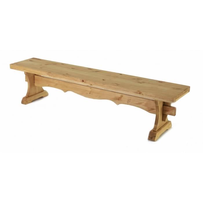 Banc Pin Massif Sculpte 200 X 40 Cm Edelweiss Achat Vente Banc Soldes Sur Cdiscount Des Le 20 Janvier Cdiscount
